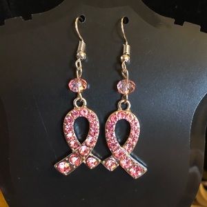 Breast Cancer Awareness Pink Earrings NEW